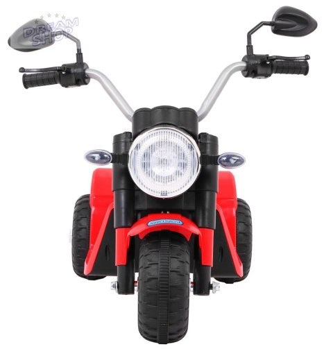 Motorek MiniBike na akumulator dla dzieci Czerwony + Dźwięki + Światła LED + Ekoskóra Motorek MiniBike na akumulator dla dzieci Czerwony + Dźwięki + Światła LED + Ekoskóra