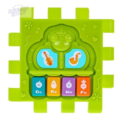 Multidomek sensoryczny dla dzieci 18m+ Mini gry 9 Puzzli + Sortery + Przeplatanka + Zegar