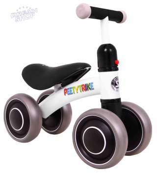 Pierwszy Rowerek biegowy PettyTrike dla dzieci Biały 4-kołowy Jeździk SporTrike