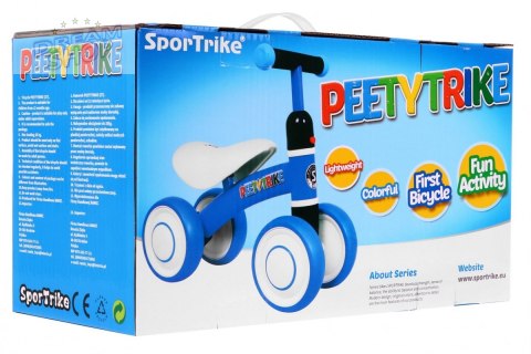 Pierwszy Rowerek biegowy PettyTrike dla dzieci Niebieski 4-kołowy Jeździk SporTrike Pierwszy Rowerek biegowy PettyTrike dla dzieci Niebieski 4-kołowy Jeździk SporTrike
