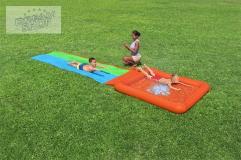 Podwójny Ślizg wodny Super Splash dla dzieci 3+ BESTWAY Tor 531cm + Brodzik 129 l + Natrysk Podwójny Ślizg wodny Super Splash dla dzieci 3+ BESTWAY Tor 531cm + Brodzik 129 l + Natrysk