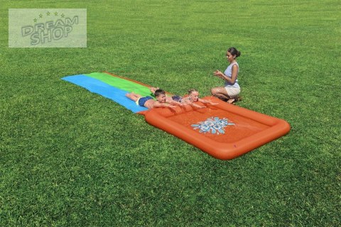 Podwójny Ślizg wodny Super Splash dla dzieci 3+ BESTWAY Tor 531cm + Brodzik 129 l + Natrysk Podwójny Ślizg wodny Super Splash dla dzieci 3+ BESTWAY Tor 531cm + Brodzik 129 l + Natrysk