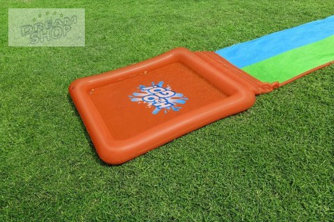 Podwójny Ślizg wodny Super Splash dla dzieci 3+ BESTWAY Tor 531cm + Brodzik 129 l + Natrysk Podwójny Ślizg wodny Super Splash dla dzieci 3+ BESTWAY Tor 531cm + Brodzik 129 l + Natrysk