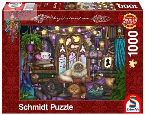 Puzzle 1000 Brigid Ashwood, Koty, herbata i książk Puzzle 1000 Brigid Ashwood, Koty, herbata i książk