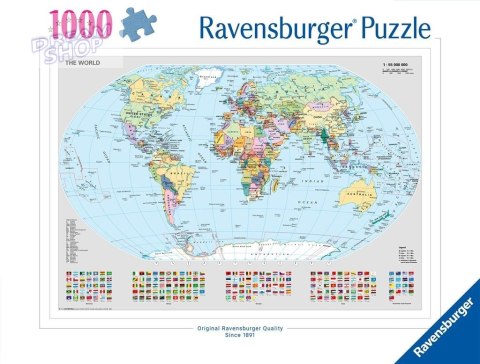 Puzzle 1000 Polityczna mapa świata