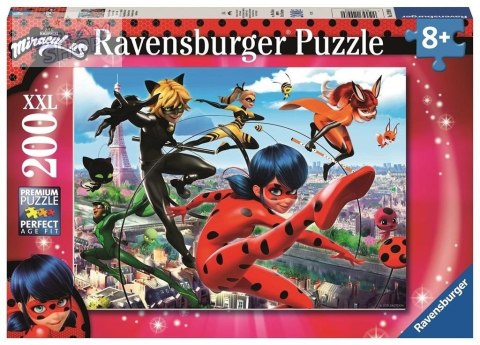 Puzzle 200 Miraculum. Biedronka i Czarny Kot XXL Puzzle 200 Miraculum. Biedronka i Czarny Kot XXL