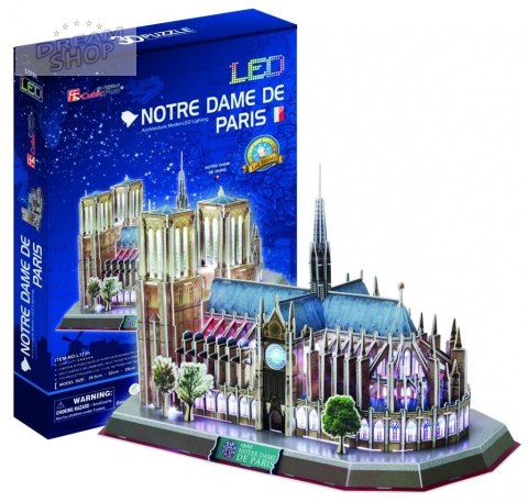 Puzzle 3D Katedra Notre Dame LED