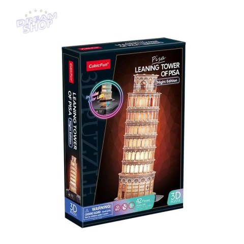 Puzzle 3D Krzywa wieża w Pizie LED Puzzle 3D Krzywa wieża w Pizie LED