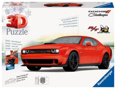 Puzzle 3D Pojazdy: Dodge Challenger R/T Scat Pack Puzzle 3D Pojazdy: Dodge Challenger R/T Scat Pack