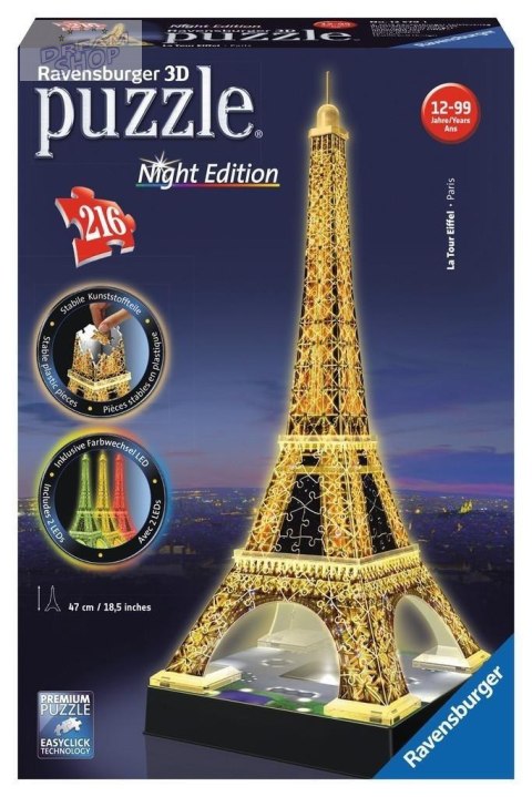 Puzzle 3D Wieża Eiffla Night Edition Puzzle 3D Wieża Eiffla Night Edition