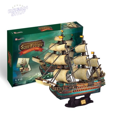 Puzzle 3D Żaglowiec San Felipe XL