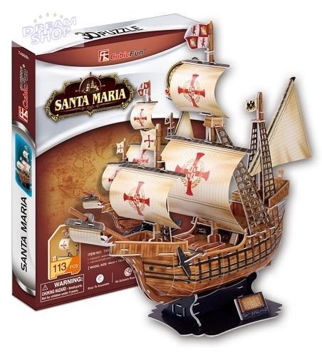 Puzzle 3D Żaglowiec Santa Maria Puzzle 3D Żaglowiec Santa Maria