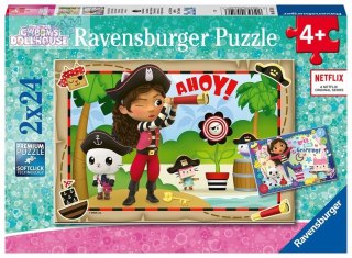Puzzle dla dzieci 2x24 Koci Domek Gabi