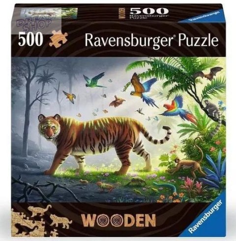 Puzzle drewniane 500 Tygrys