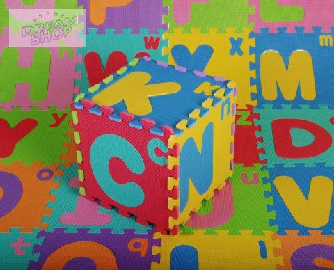 Puzzle piankowe Litery dla dzieci 3+ Pianka EVA + Wielkie Małe litery Alfabet + Mata podłogowa Puzzle piankowe Litery dla dzieci 3+ Pianka EVA + Wielkie Małe litery Alfabet + Mata podłogowa