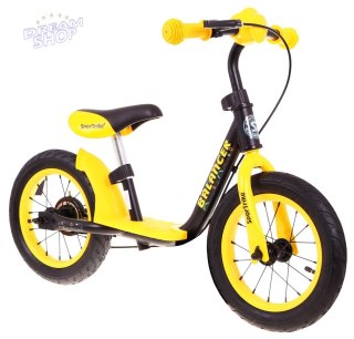 Rowerek biegowy SporTrike Balancer dla dzieci Żółty Pierwszy rowerek do Nauki jazdy