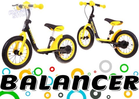 Rowerek biegowy SporTrike Balancer dla dzieci Żółty Pierwszy rowerek do Nauki jazdy Rowerek biegowy SporTrike Balancer dla dzieci Żółty Pierwszy rowerek do Nauki jazdy