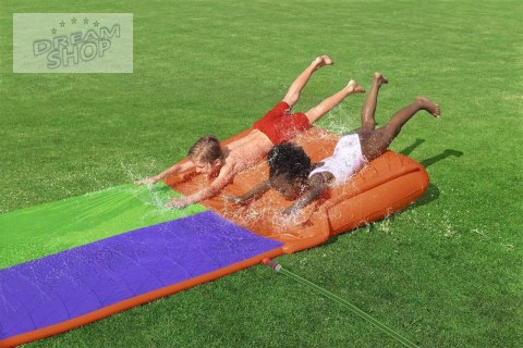 Ślizg wodny SplashCoaster dla 2 dzieci 3+ BESTWAY Tor 488cm + Spryskiwacze + Rampa Ślizg wodny SplashCoaster dla 2 dzieci 3+ BESTWAY Tor 488cm + Spryskiwacze + Rampa