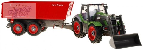 Traktor z koparką i przyczepą dla dzieci 3+ Zdalnie sterowany + Ruchome elementy Zielono-czerwony Traktor z koparką i przyczepą dla dzieci 3+ Zdalnie sterowany + Ruchome elementy Zielono-czerwony
