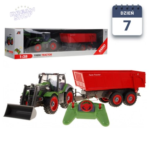 Traktor z koparką i przyczepą dla dzieci 3+ Zdalnie sterowany + Ruchome elementy Zielono-czerwony Traktor z koparką i przyczepą dla dzieci 3+ Zdalnie sterowany + Ruchome elementy Zielono-czerwony