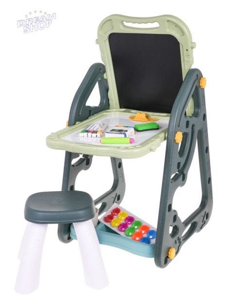 Wielofunkcyjna Tablica dla dzieci 3+ Tablica magnetyczna + Tablica kredowa + Krzesełko + Przybory papiernicze Wielofunkcyjna Tablica dla dzieci 3+ Tablica magnetyczna + Tablica kredowa + Krzesełko + Przybory papiernicze