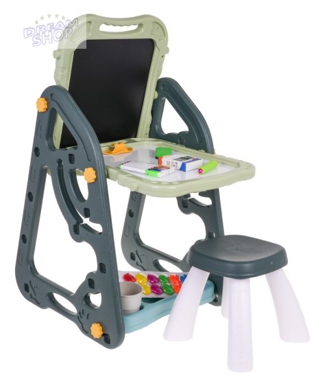 Wielofunkcyjna Tablica dla dzieci 3+ Tablica magnetyczna + Tablica kredowa + Krzesełko + Przybory papiernicze Wielofunkcyjna Tablica dla dzieci 3+ Tablica magnetyczna + Tablica kredowa + Krzesełko + Przybory papiernicze