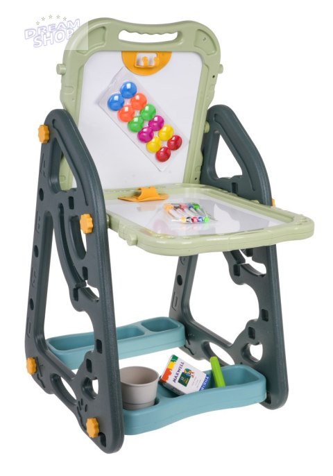 Wielofunkcyjna Tablica dla dzieci 3+ Tablica magnetyczna + Tablica kredowa + Krzesełko + Przybory papiernicze Wielofunkcyjna Tablica dla dzieci 3+ Tablica magnetyczna + Tablica kredowa + Krzesełko + Przybory papiernicze