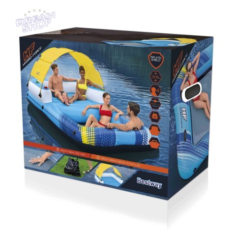Wyspa do pływania 4-osobowy Materac 305x186x58cm BESTWAY + Daszek + Siateczkowe dno Wyspa do pływania 4-osobowy Materac 305x186x58cm BESTWAY + Daszek + Siateczkowe dno