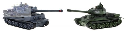 Zdalnie sterowane 2 czołgi T-34 vs Tiger dla dzieci 3+ Strzelające modele + Wielka Bitwa Czołgów Zdalnie sterowane 2 czołgi T-34 vs Tiger dla dzieci 3+ Strzelające modele + Wielka Bitwa Czołgów