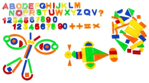 Zestaw kolorowych Magnesów dla dzieci 3+ Zabawka edukacyjna + Cyferki Literki Figury Linie 128 el. Zestaw kolorowych Magnesów dla dzieci 3+ Zabawka edukacyjna + Cyferki Literki Figury Linie 128 el.