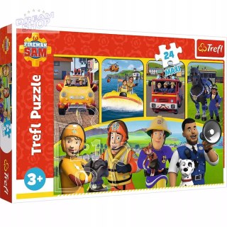 Puzzle 24 MAXI 24 elementy Strażak Sam i przyjaciele Trefl 14356