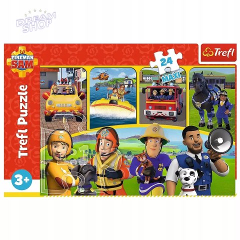 Puzzle 24 MAXI 24 elementy Strażak Sam i przyjaciele Trefl 14356 Puzzle 24 MAXI 24 elementy Strażak Sam i przyjaciele Trefl 14356