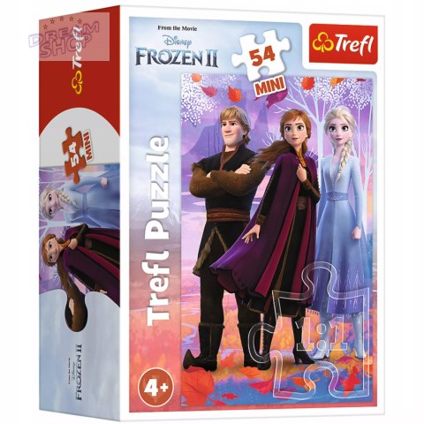 Puzzle 54 mini Frozen Kraina Lodu Anna Elsa Kristof 54 elementy Trefl 19637