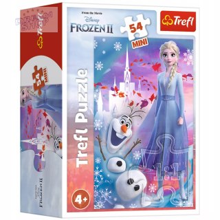 Puzzle 54 mini Frozen Kraina Lodu Elsa i Olaf 54 elementy Trefl 19640