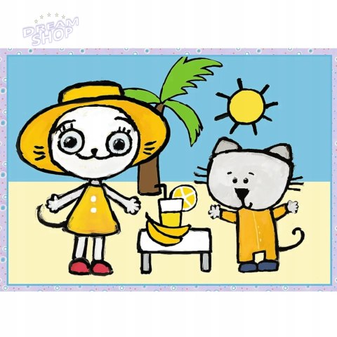 Puzzle Kicia Kocia 4w1 Dzień Kici Koci Trefl 34372