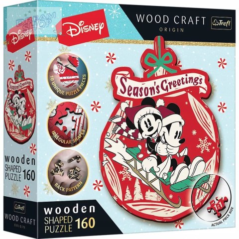 Puzzle drewniane Świąteczna przygoda Mickey i Minni Disney 9+ Trefl 20192
