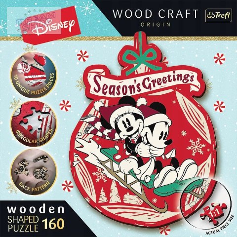 Puzzle drewniane Świąteczna przygoda Mickey i Minni Disney 9+ Trefl 20192