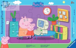 Puzzle w ramce 15 Świnka Peppa