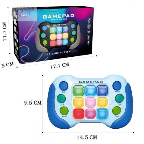 WOOPIE Elektroniczna Gra Zręcznościowa Pop-It Fidget Toy Gamepad Niebieski WOOPIE Elektroniczna Gra Zręcznościowa Pop-It Fidget Toy Gamepad Niebieski