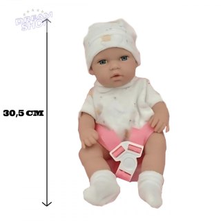 WOOPIE ROYAL Zestaw Lalka Bobas 30,5 cm + Nosidełko Różowe