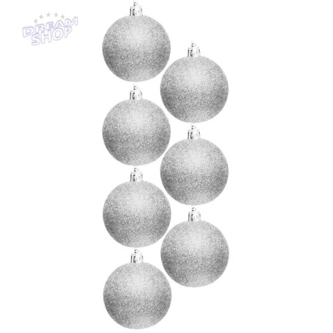 BOMBKA DEKORACYJNA PLASTIKOWA 6CM SET 35 SZT SREBRNA