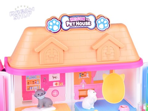 Domek rozkładany dla zwierząt Pet house zestaw z figurkami akces ZA5420 Domek rozkładany dla zwierząt Pet house zestaw z figurkami akces ZA5420