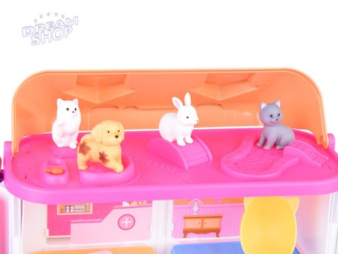 Domek rozkładany dla zwierząt Pet house zestaw z figurkami akces ZA5420 Domek rozkładany dla zwierząt Pet house zestaw z figurkami akces ZA5420