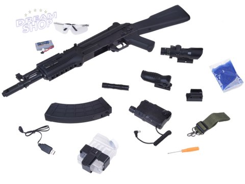 Duży realistyczny Karabin automatyczny AK na kulki wodne akumulator ZA3354