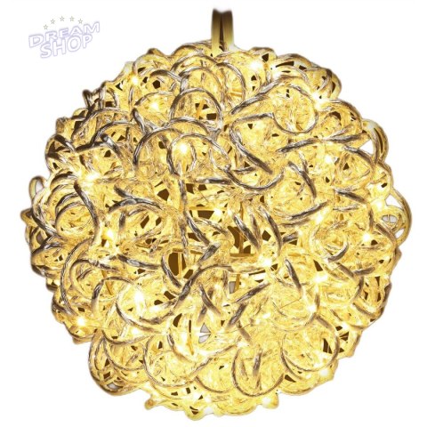 KULA DEKORACYJNA WISZĄCA 30CM SILVER KULA DEKORACYJNA WISZĄCA 30CM SILVER