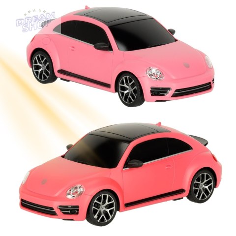 Samochód zdalnie sterowany Rastar 76200-4 Volkswagen Beetle-UV 1:24 różowy
