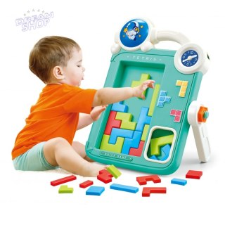 WOOPIE Dwustronna Tablica do Rysowania Gra Tetris 2w1 Pomarańczowa