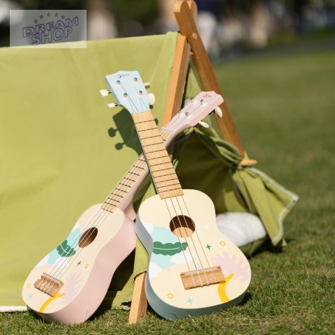 CLASSIC WORLD Drewniane Ukulele Gitara dla Dzieci Różowa