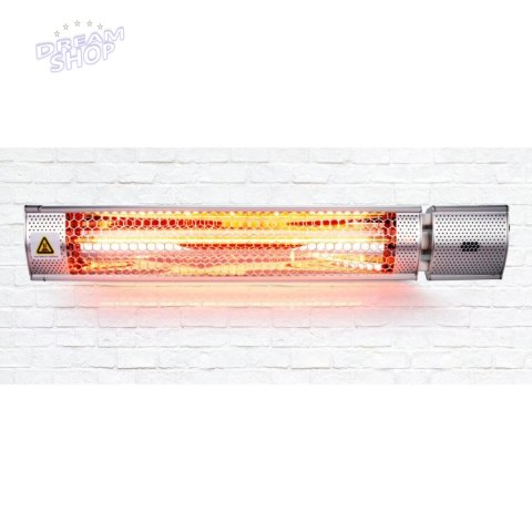 GRZEJNIK HALOGENOWY INFRARED OGRODOWY ŚCIENNY 2000W Z PILOTEM ALPINA