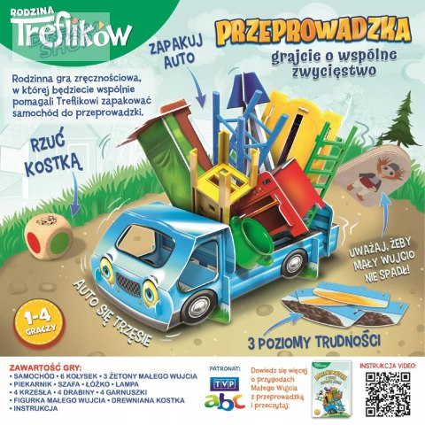 Gra zręcznościowa przeprowadzka z rodziną treflików Mistakos Trefl 02071 Gra zręcznościowa przeprowadzka z rodziną treflików Mistakos Trefl 02071